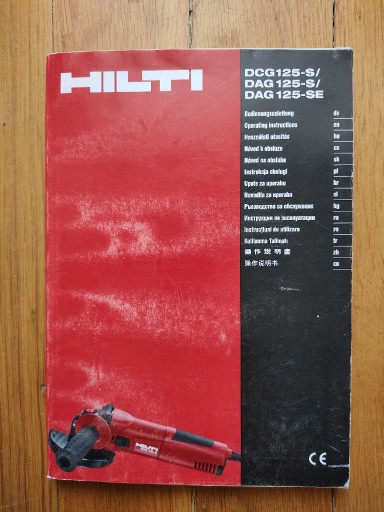 Zdjęcie oferty: Instrukcja obsługi HILTI DCG125-S/DAG125-S/DAG125