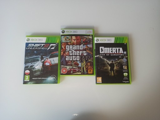 Zdjęcie oferty: 3 gry XBOX360:MERTA,GTAIV,NEED FOR SPEED SHIFT 2 UNLEASHED