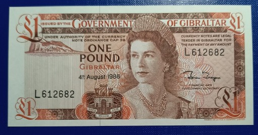 Zdjęcie oferty: Banknot , GIBRALTAR 1988