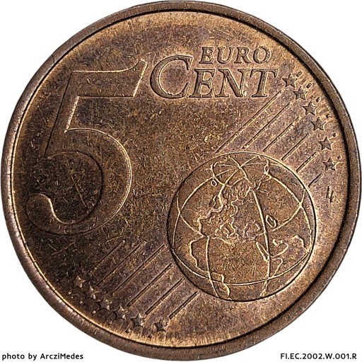 Zdjęcie oferty: 5 eurocentów 2002, Finlandia, M