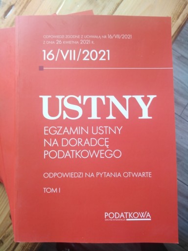 Zdjęcie oferty: Egzamin ustny na doradcę podatkowego, tomy I - VII