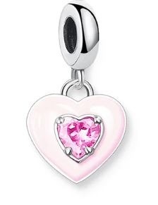 Zdjęcie oferty: Charms serce w sercu cyrkonia srebro różowy