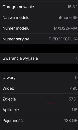 Zdjęcie oferty: iPhone SE 2020 128GB