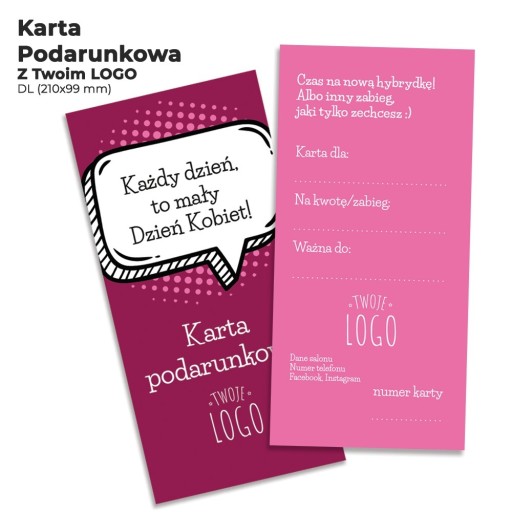 Zdjęcie oferty: Vouchery/Karty/Bony Podarunkowe - z logo - 100 szt