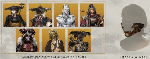 Zdjęcie oferty: Ghost of Yotei kod DLC zawartość dodatkowa awatary i maska