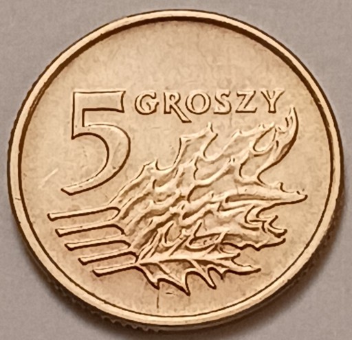 Zdjęcie oferty: 5 gr groszy 1993 r. b.ładna