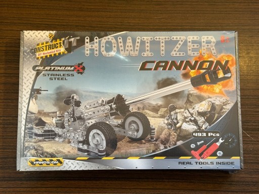 Zdjęcie oferty: Construct IT Howitzer Cannon – metalowy zestaw armaty 493 elementy