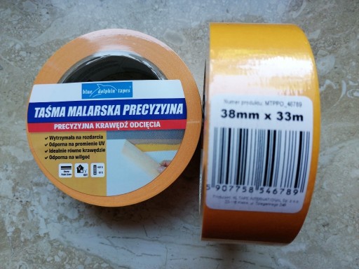 Zdjęcie oferty: Taśma Malarska Precyzyjna 38mm x 33m Blue Dolphin