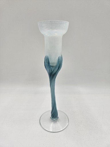 Zdjęcie oferty: Świecznik szklany niebieski Makora Krosno