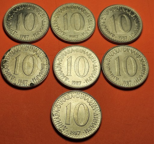 Zdjęcie oferty: 10 Dinarów 1987 Jugosławia 
