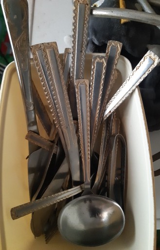 Zdjęcie oferty: zlote sztućce 15 karat lub 22? zlocone 