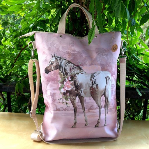 Zdjęcie oferty: Torba-plecak wodoodporna Horse In Pink Morning 