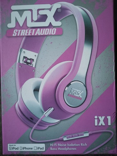 Zdjęcie oferty: Słuchawki różowe MTX audio iX1 dla iPhone