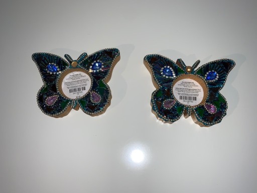 Zdjęcie oferty: Świeczniki zestaw tealight motyle zdobione 