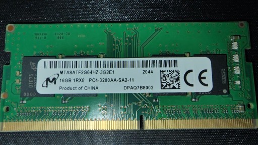 Zdjęcie oferty: RAM DDR4 Micron MTA8ATF2G64HZ-3G2E1 16GB 3200