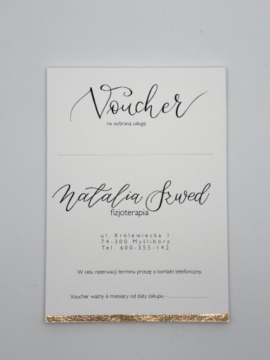 Zdjęcie oferty: Voucher podarunkowy dla firm handmade  + koperta 