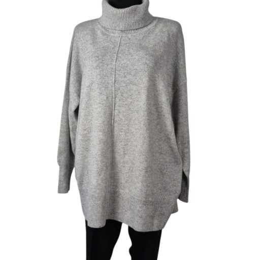 Zdjęcie oferty: Cubus sweter golf szary L XL wełna lambswool luźny oversize