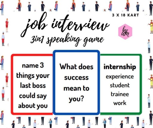 Zdjęcie oferty: job interview 3in1 speaking game rozmowa o pracę