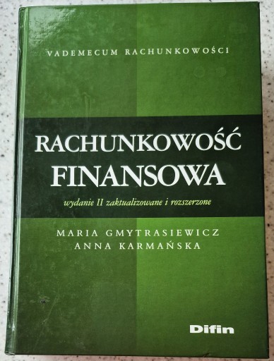 Zdjęcie oferty: Rachunkowość finansowa - A. Karmańska i  M. Gmytrasiewicz
