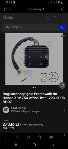 Zdjęcie oferty: Regulator napięcia do Honda XRV 750 Africa Twin 