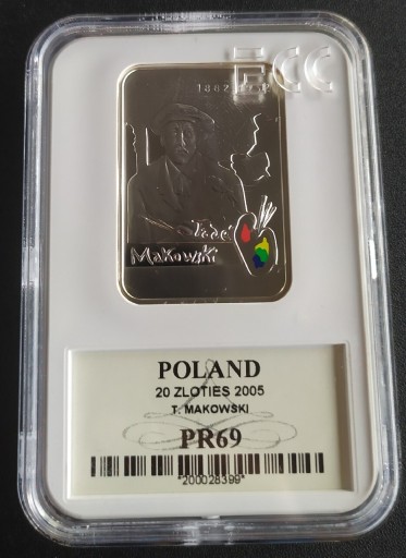 Zdjęcie oferty: 20zł Tadeusz Makowski 2005 - grading PR 69