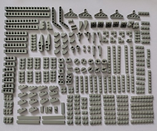 Zdjęcie oferty: LEGO Technic duży mix (miks) różnych części elementów szarych (old grey)