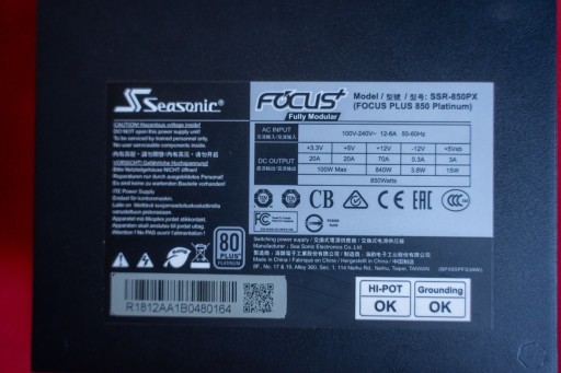 Zdjęcie oferty: Seasonic Focus PX 850W 80 Plus Platinum