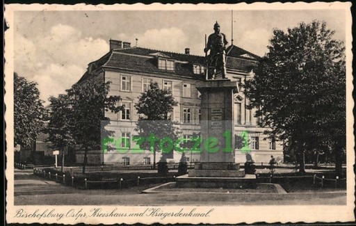Zdjęcie oferty: BISKUPIEC Bischofsburg Kreishaus pomnik wojenny 