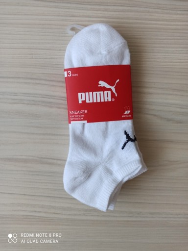 Zdjęcie oferty: Skarpetki sneaker Puma biały 3-PACK r. 35-38