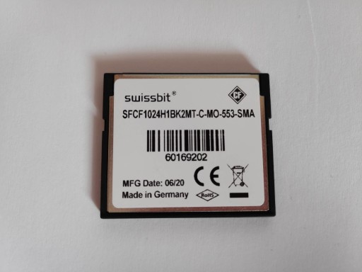 Zdjęcie oferty: Industrial Compact Flash Card Swissbit 1 GB