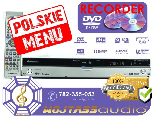 Zdjęcie oferty: Nagrywarka Pioneer DVR-440H HDD pilot Recorder PL