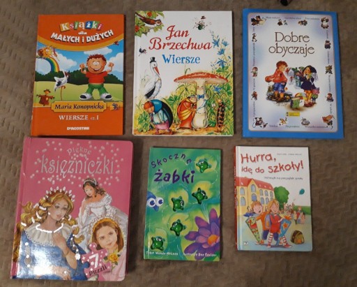 Zdjęcie oferty: Zestaw 6 książka dla dzieci puzzle wiersze