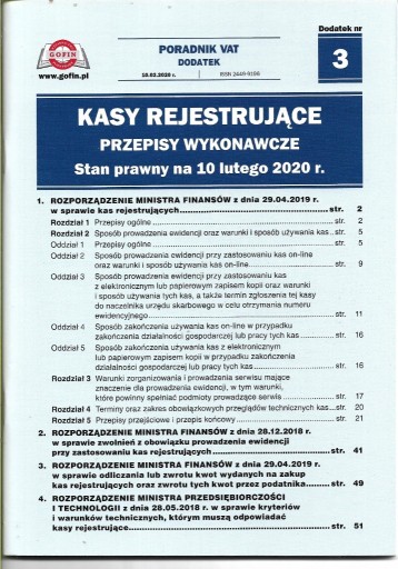 Zdjęcie oferty: Kasy rejestrujące. Przepisy wykonawcze. Nr 3