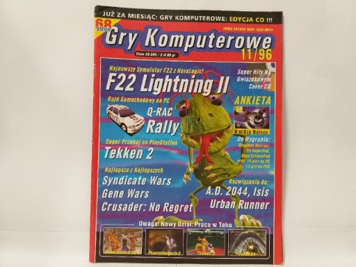 Zdjęcie oferty: Gry komputerowe 11/96 - stara gazeta o grach