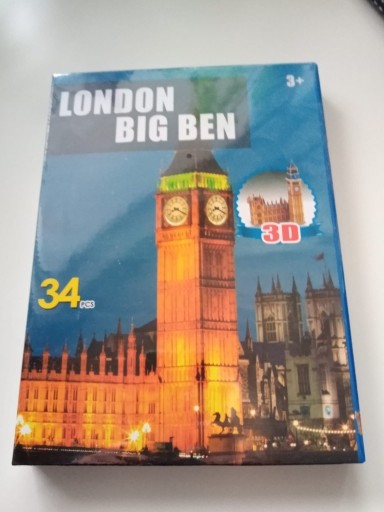 Zdjęcie oferty: London Big Ben puzzle 3D 34 pcs