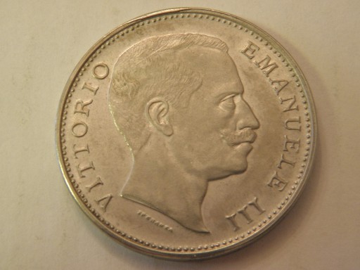 Zdjęcie oferty: 5 lirów 1901r. Piękna replika bita w srebrze.