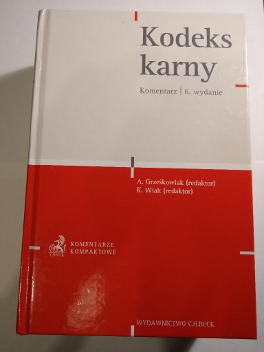 Zdjęcie oferty: KK Kodeks karny. Komentarz C.H.Beck 2019