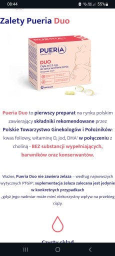 Zdjęcie oferty: Pueria duo suplement diety dla kobiet w ciąży