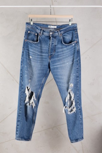 Zdjęcie oferty: Jeansy o kroju slim fit z rozdarciami Zara