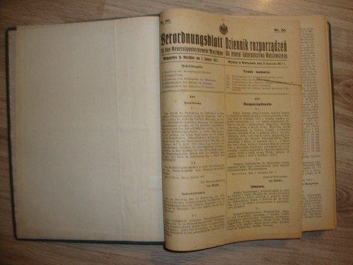 Zdjęcie oferty: Dziennik rozporządzeń 1917 dla Jenerał