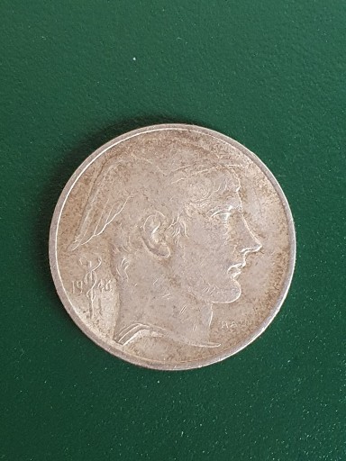 Zdjęcie oferty: Belgia 50 fr. Rzolnierz. srebro z 1948r.