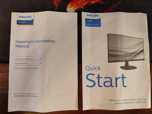 Zdjęcie oferty: Philips 273V7 panel tylny, stopka do monitora + elektronika matrycy