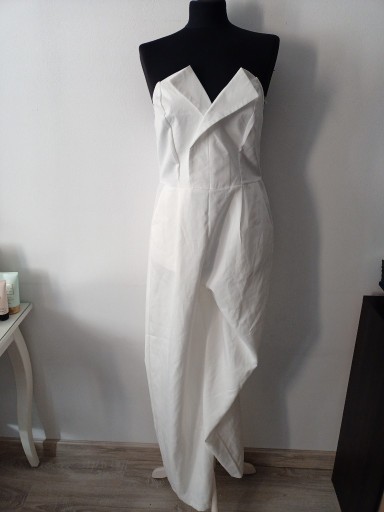 Zdjęcie oferty: Nowy biały kombinezon elegancki spodnium 40 L 