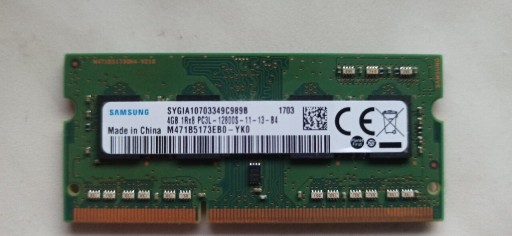 Zdjęcie oferty: Pamięć RAM DDR3L Samsung 4GBPC312800 4 GB