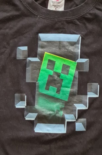 Zdjęcie oferty: T-shirt minecraft creeper 134-140, 2 koszulki 