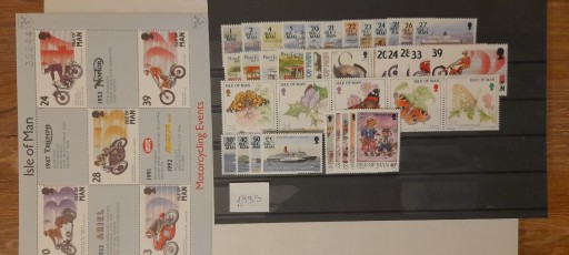 Zdjęcie oferty: 1993 Isle of Man Mi.530-568+bl.19** Pełny rocznik