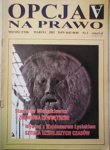 Zdjęcie oferty: Opcja na prawo numer 3  marzec 2002