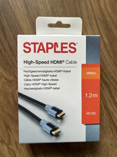 Zdjęcie oferty: Staples High-Speed HDMI Cable Video 1,2m  