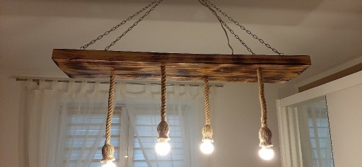 Zdjęcie oferty: Żyrandol rustykalny loft drewno