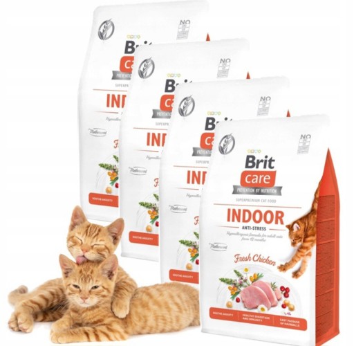 Zdjęcie oferty: Brit Indoor 4x 400g + Gratis, Kurczak Stress Kot